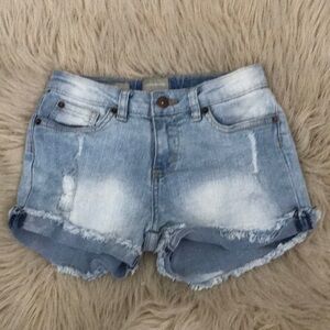 LUCKY BRAND Ralley Shorts Big Girls Distressed Jeans Shorts | 12
